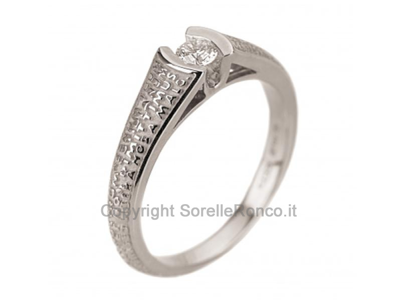 UNICUS TUUM ORO BIANCO 9KT DIAMANTE 0.15
