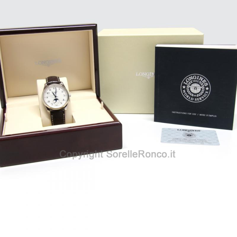 LONGINES MASTER FASI LUNARI 40MM BIANCO