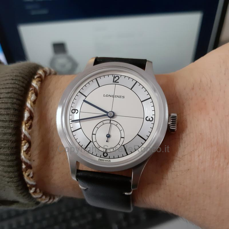 LONGINES HERITAGE 38,5MM ARGENTO PELLE NERA