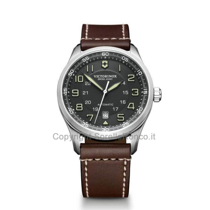 VICTORINOX AIRBOSS MECCANICO NERO 42MM PELLE
