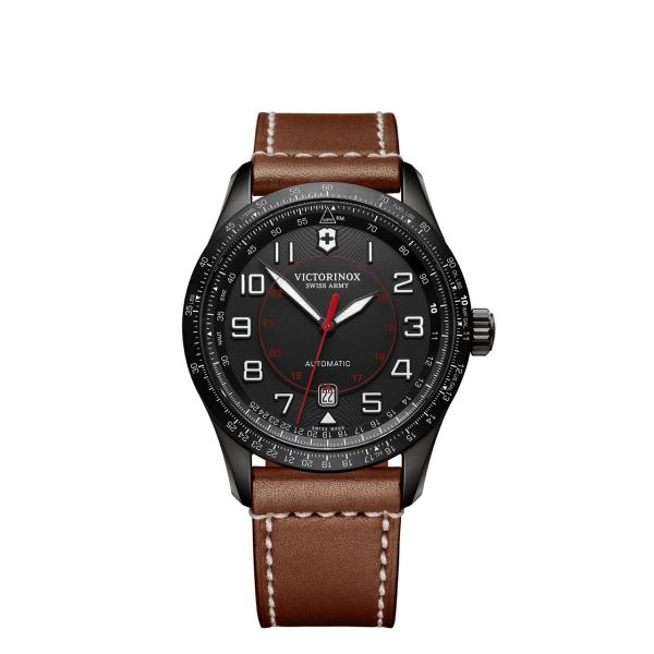 241821 - Victorinox Airboss Meccanico Nero 42mm Pelle