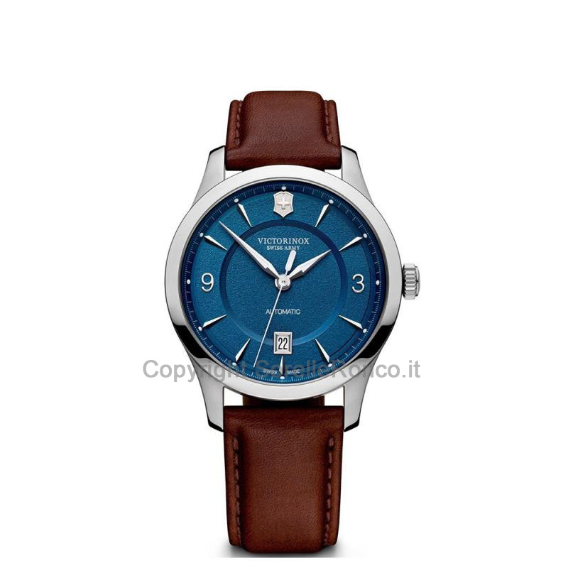 VICTORINOX ALLIANCE MECHANICAL BLU PELLE MARRONE 40MM