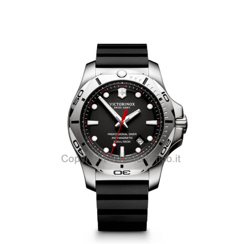 VICTORINOX INOX NERO DIVER 45MM CINTURINO GOMMA