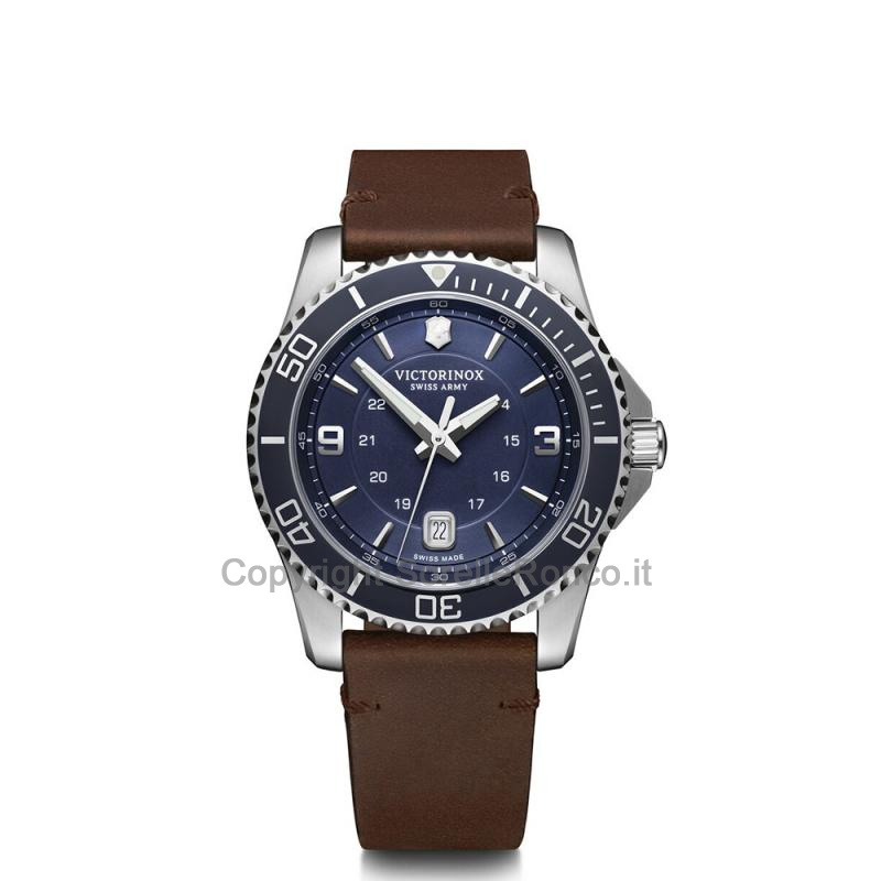 VICTORINOX MAVERICK BLU MARRONE PELLE 43MM