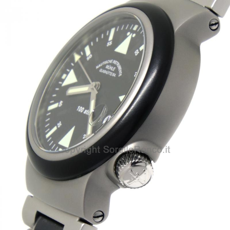 MÜHLE GLASHÜTTE SAR RESCUE-TIMER NERO 42MM ACCIAIO