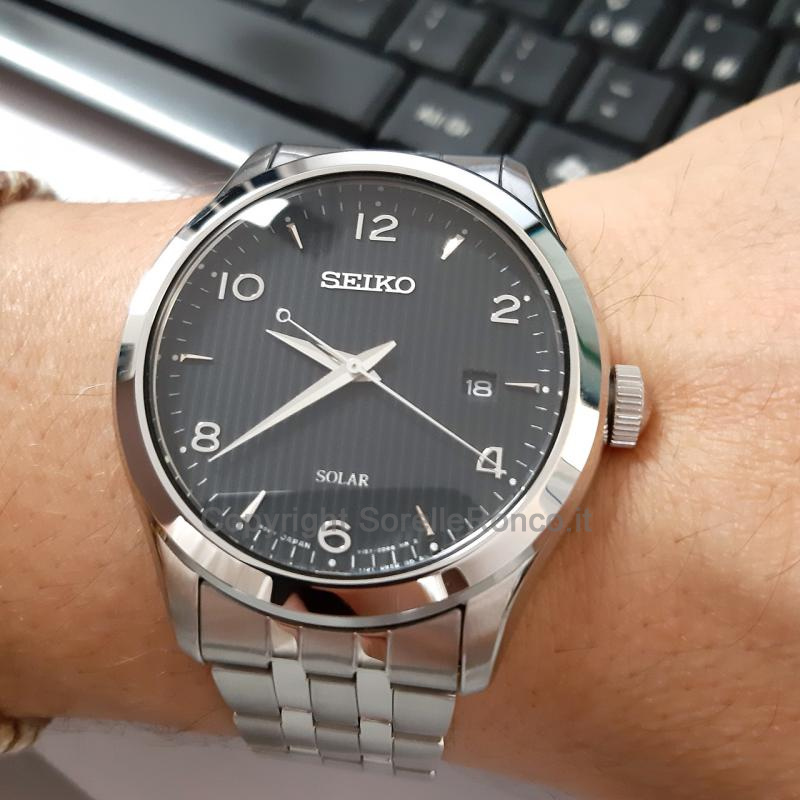 SEIKO CLASSIC NERO 43MM BRACCIALE ACCIAIO