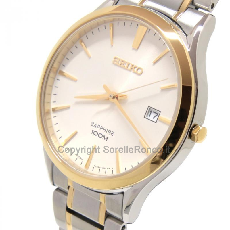 SEIKO CLASSIC SILVER 40MM BRACCIALE BICOLOR