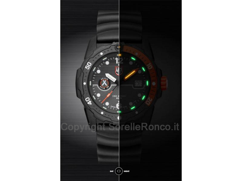 LUMINOX BEAR GRYLLS SURVIVAL 42MM NERO E ARANCIONE