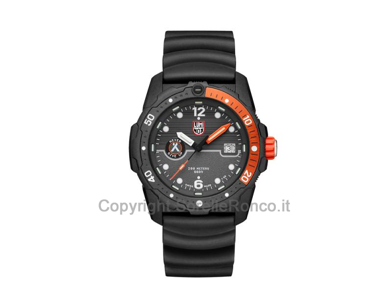 LUMINOX BEAR GRYLLS SURVIVAL 42MM NERO E ARANCIONE