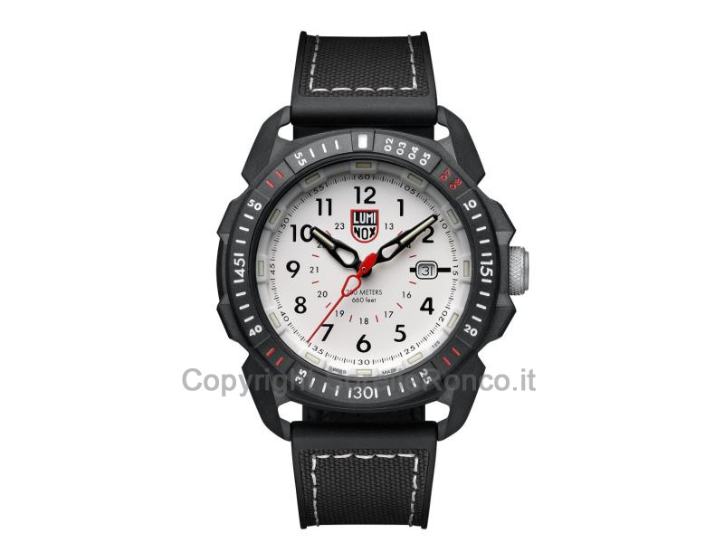 OROLOGIO LUMINOX LAND ARTIC NERO BIANCO GOMMA 46MM