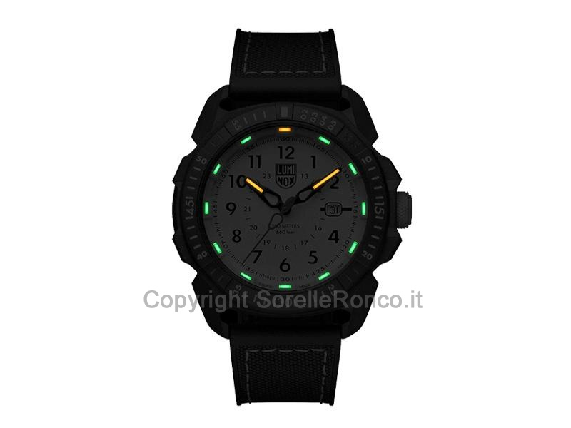 OROLOGIO LUMINOX LAND ARTIC NERO BIANCO GOMMA 46MM