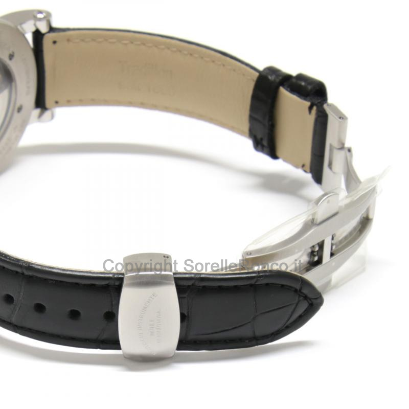 MÜHLE GLASHÜTTE TEUTONIA II SILVER 41MM PELLE NERA