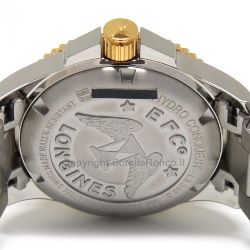 LONGINES HYDROCONQUEST QUARZO NERO PVD ORO 34MM