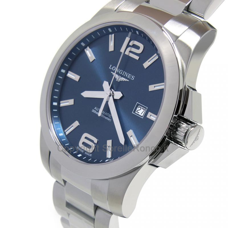 OROLOGIO LONGINES CONQUEST ACCIAIO BLU 43MM AUTO