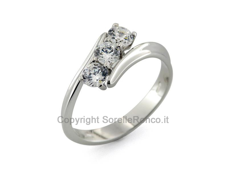 ANELLO TRILOGY CON ZIRCONI SWAROVSKI