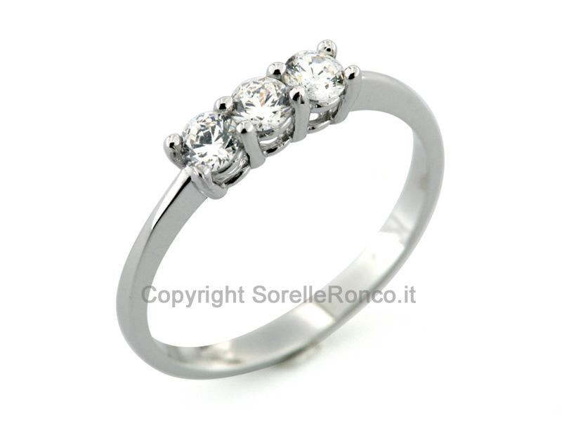 ANELLO TRILOGY CON ZIRCONI
