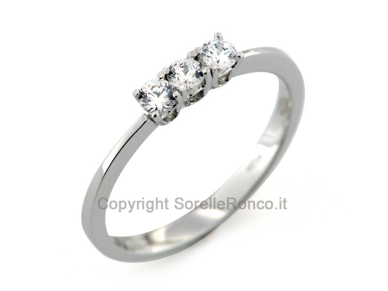 ANELLO TRILOGY CON ZIRCONI