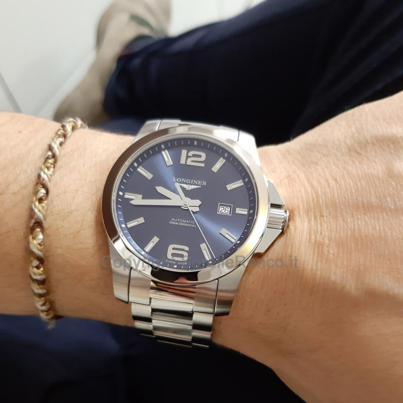 OROLOGIO LONGINES CONQUEST ACCIAIO BLU 43MM AUTO