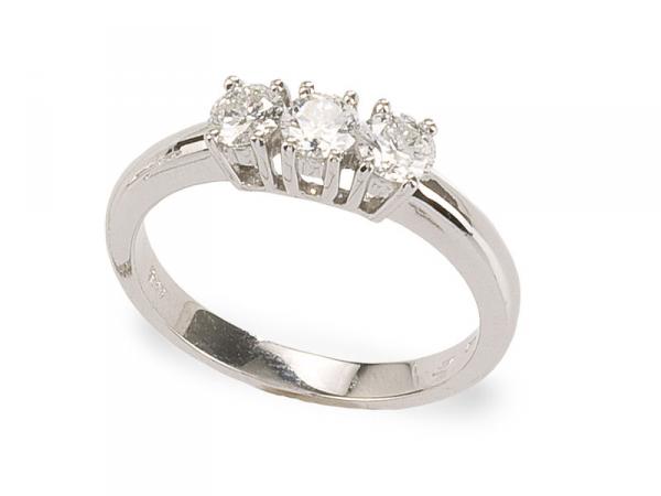 CF00218 - Anello Trilogy con Diamanti 0.42 Ct