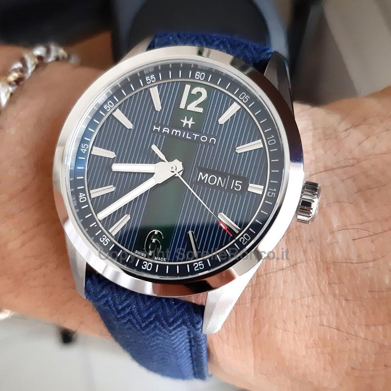 HAMILTON BROADWAY DAY DATE BLU E VERDE 40MM