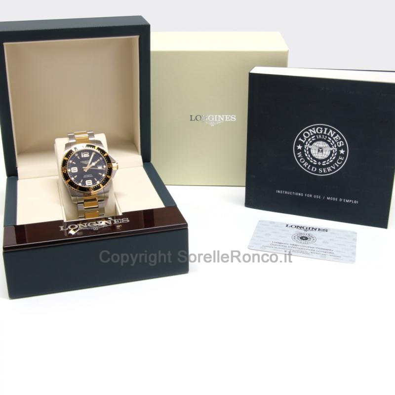 LONGINES HYDROCONQUEST AUTO NERO PVD ORO 41MM