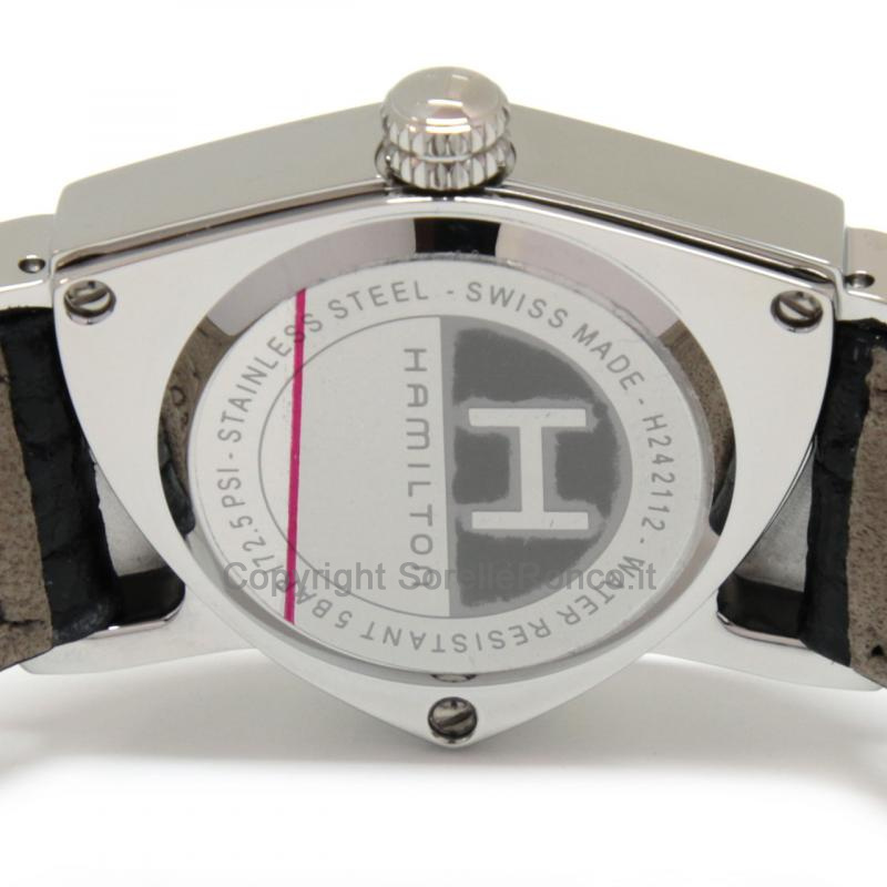 HAMILTON VENTURA NERO QUARZO SMALL 36,5MM ACCIAIO