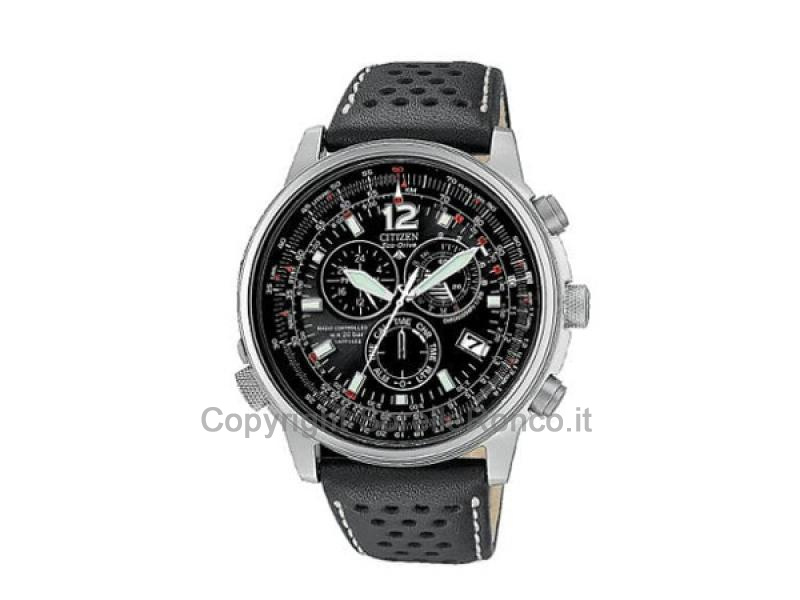 CITIZEN CRONO PILOT 45 MM PELLE NERA