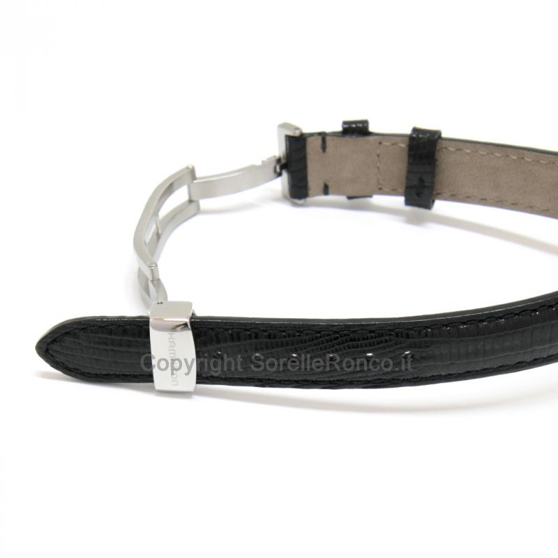 HAMILTON VENTURA NERO QUARZO SMALL 36,5MM ACCIAIO