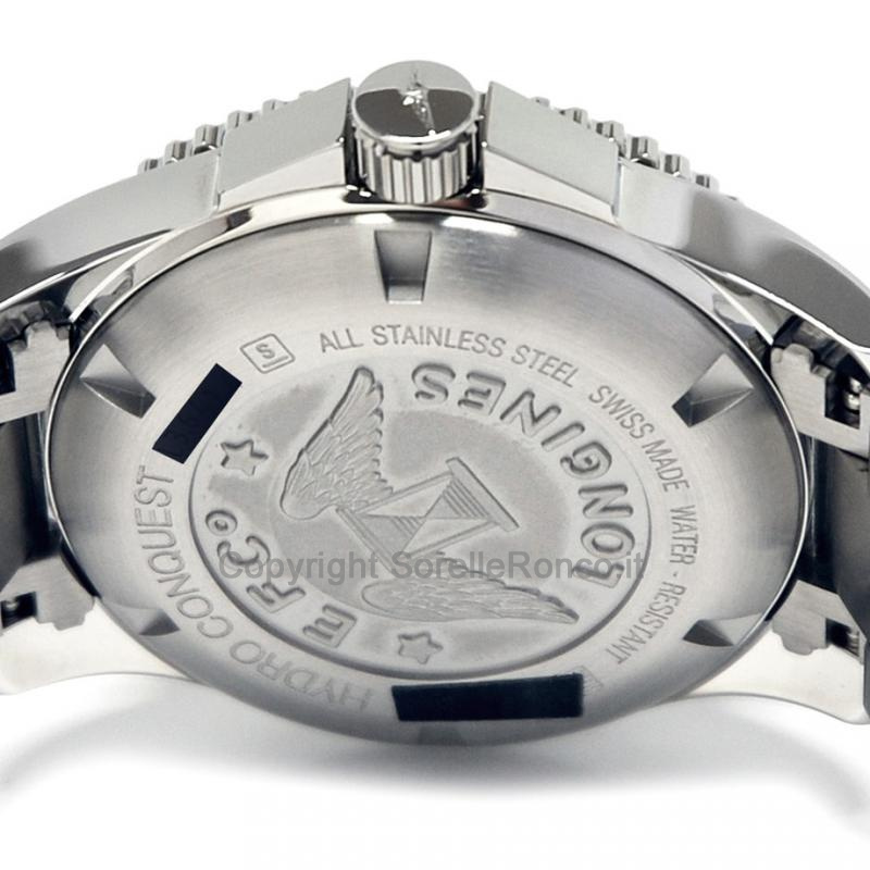 LONGINES HYDROCONQUEST 39MM AUTO NERO ACCIAIO