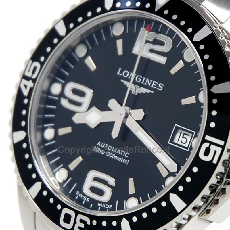 LONGINES HYDROCONQUEST 39MM AUTO NERO ACCIAIO