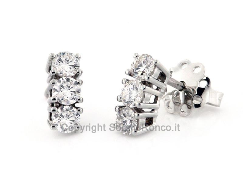 ORECCHINI TRILOGY ORO E DIAMANTI 0.73 CT