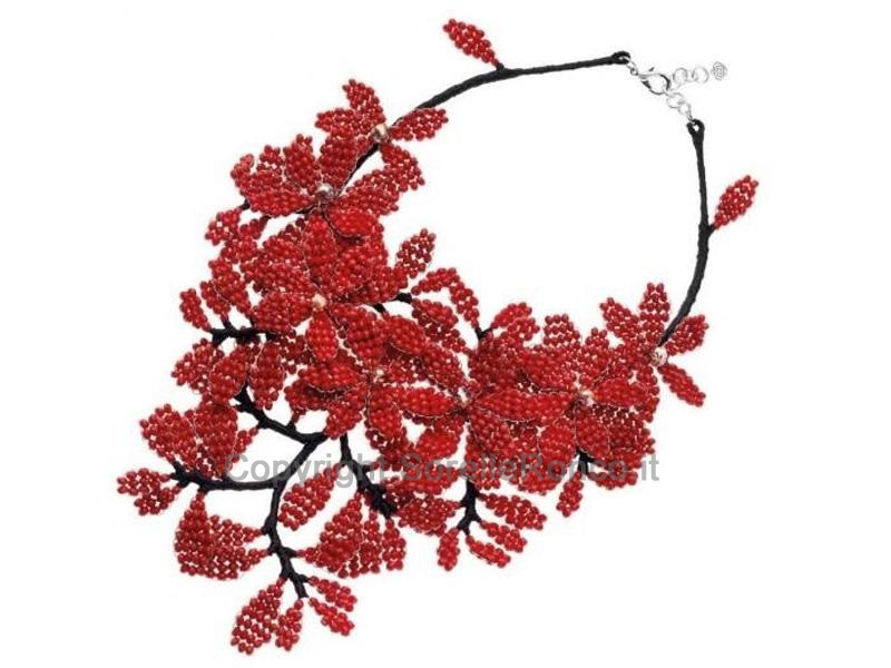 COLLANA OTTAVIANI CON CRISTALLI ROSSI