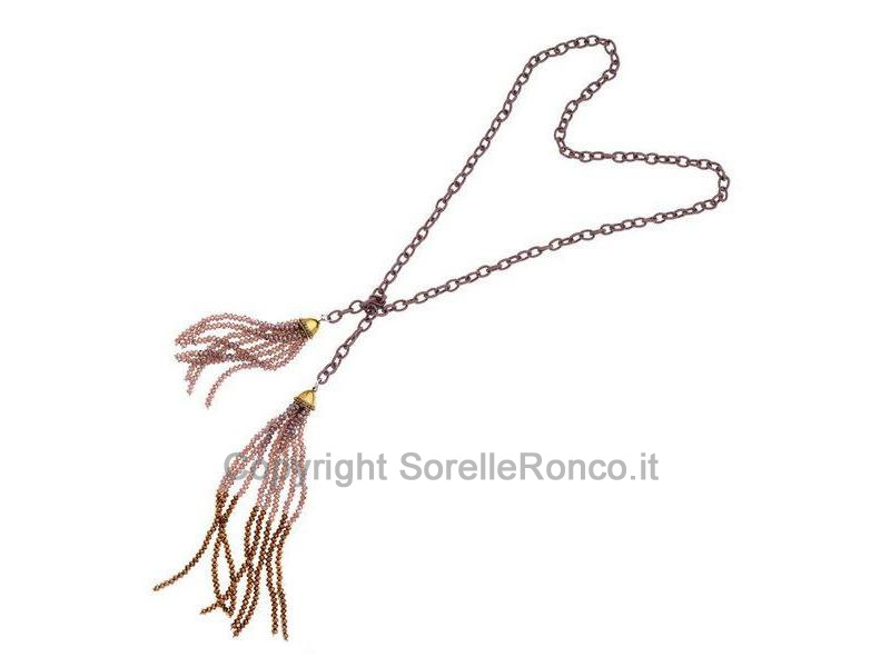 OTTAVIANI COLLANA CON CRISTALLI PRUGNA