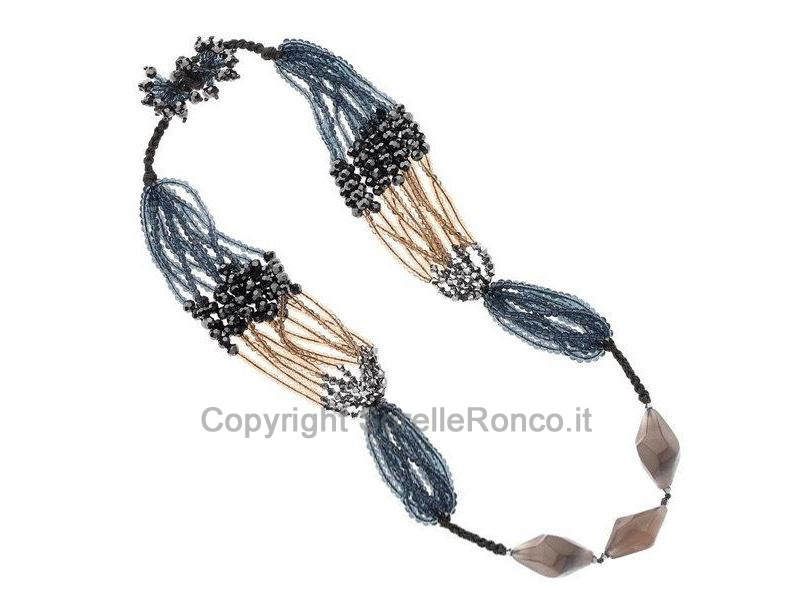 COLLANA CON AGATA E CRISTALLI OTTAVIANI