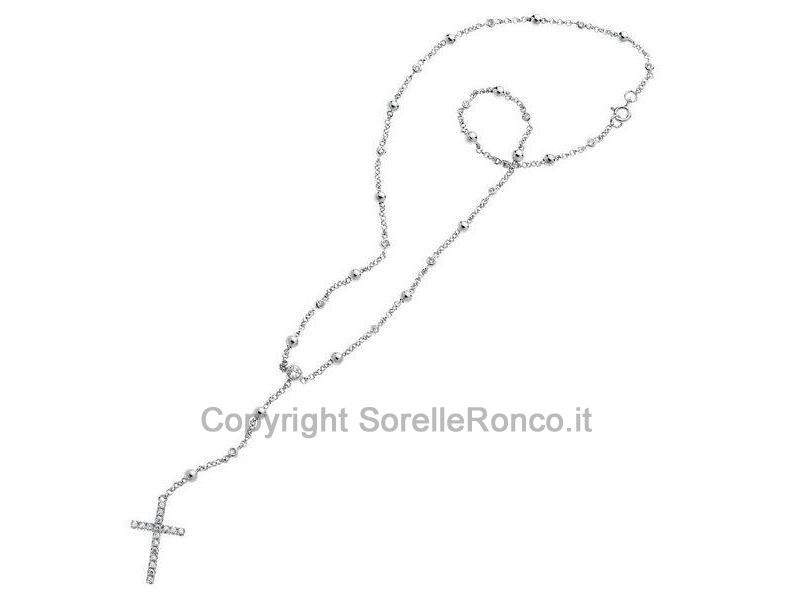 COLLANA ROSARIO ARGENTO LUCE OTTAVIANI