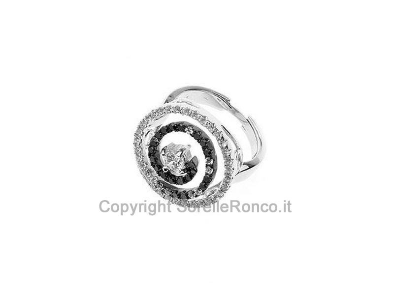 ANELLO OTTAVIANI TROTTOLA IN ARGENTO