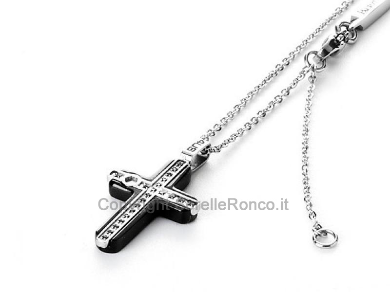 COLLANA PACIOTTI 4US CON CROCE NERA