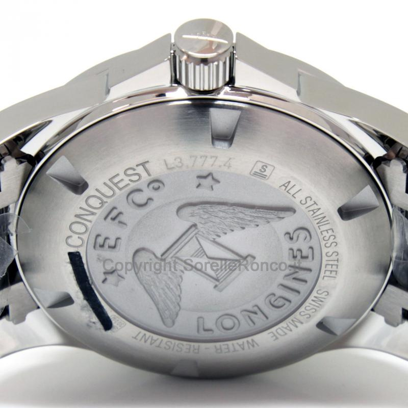 LONGINES CONQUEST ACCIAIO NERO AUTO 41MM