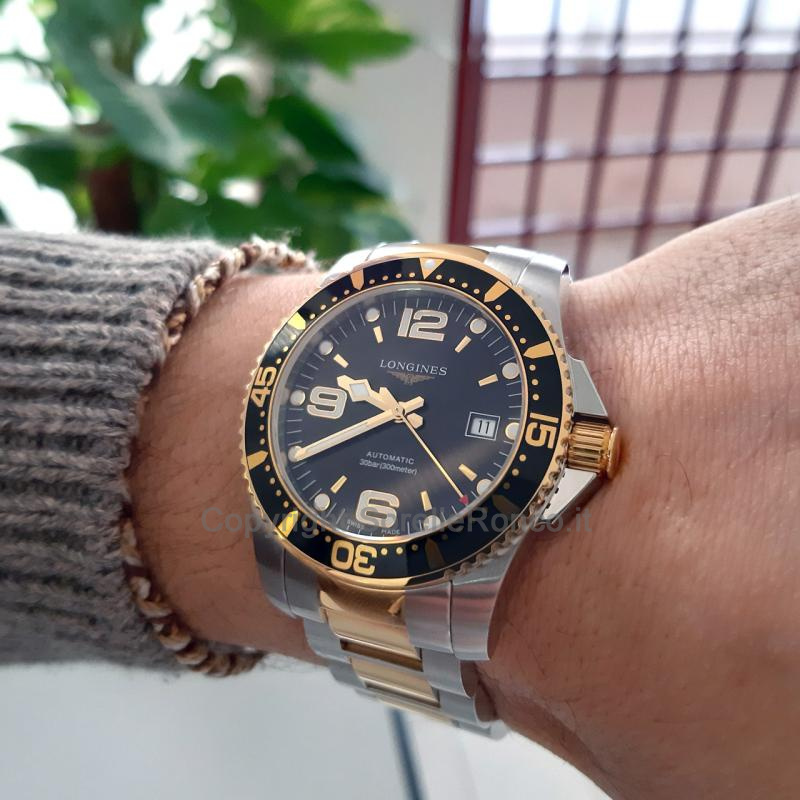 LONGINES HYDROCONQUEST AUTO NERO PVD ORO 41MM