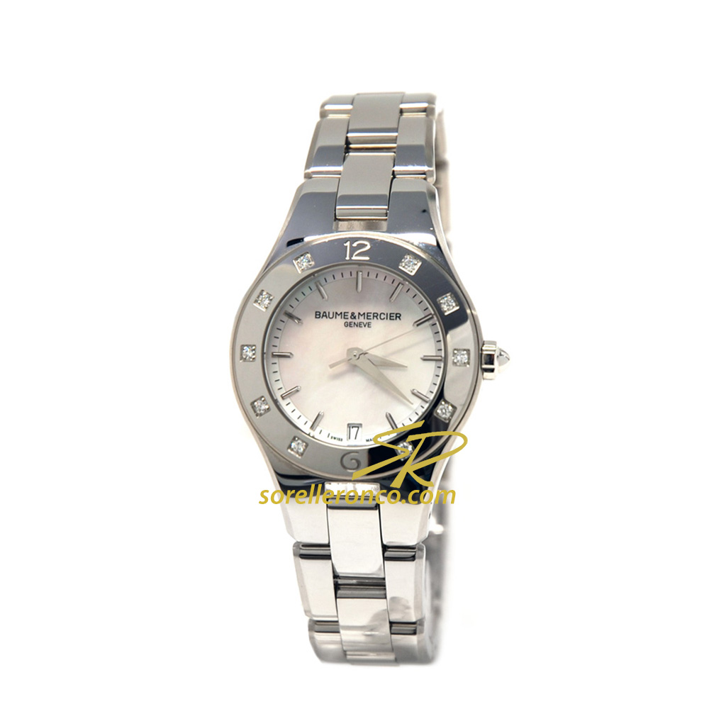 Linea Acciaio Madreperla Diamanti 32mm