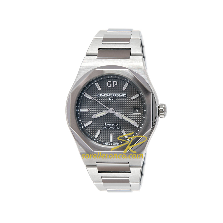Laureato Grigio 38mm Bacciale Acciaio