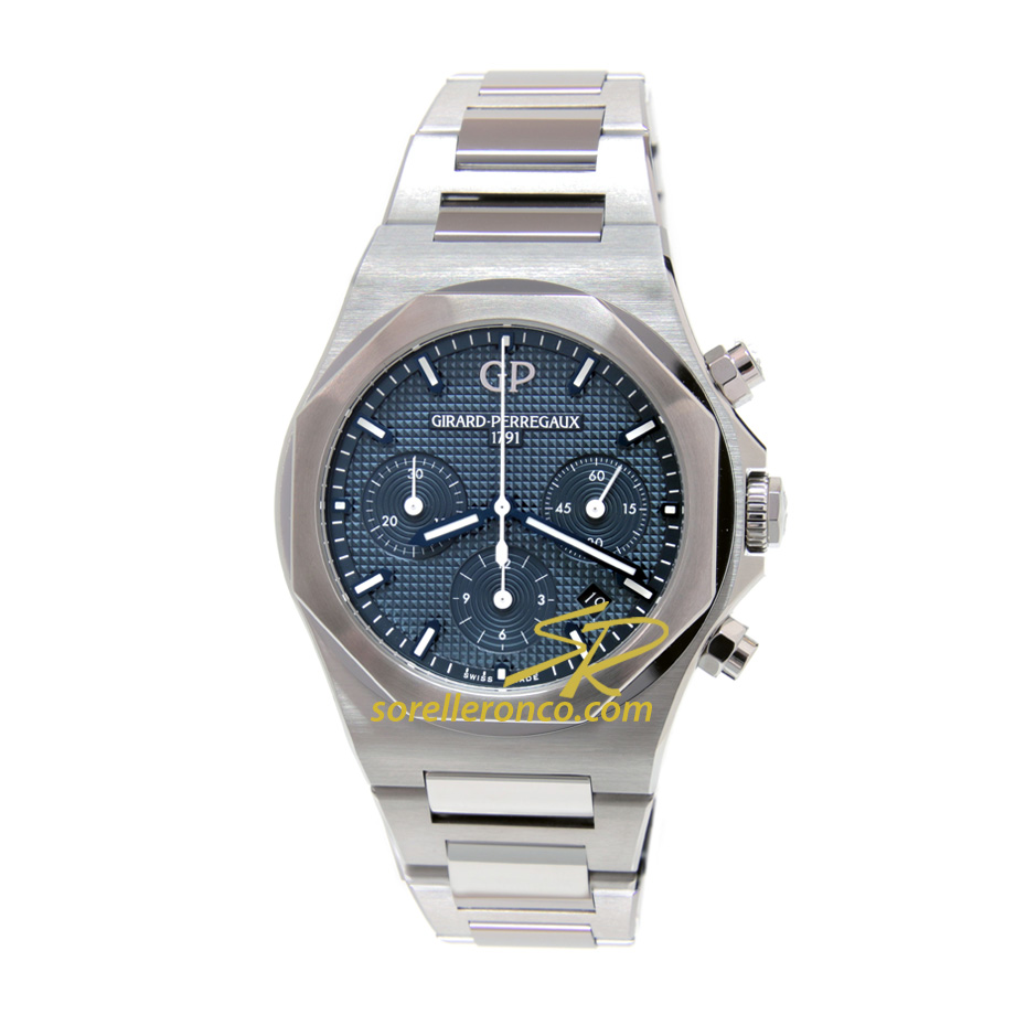 Laureato Chrono Quadrante Blu Acciaio 42mm