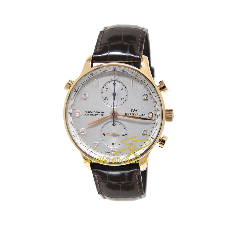 Portoghese Chrono Rattrappante Oro Rosa 18 Kt