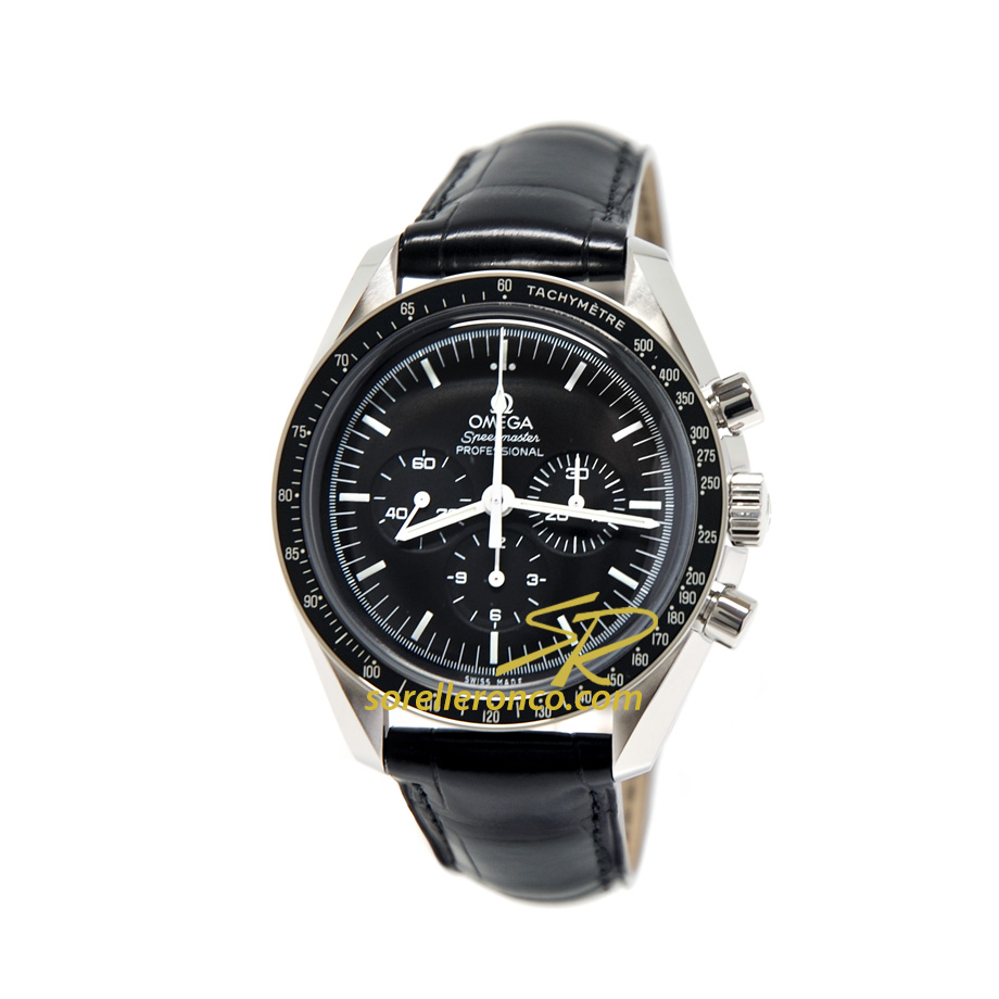 Speedmaster Chrono Moonwatch Vetro Esalite Carica Manuale Alligatore