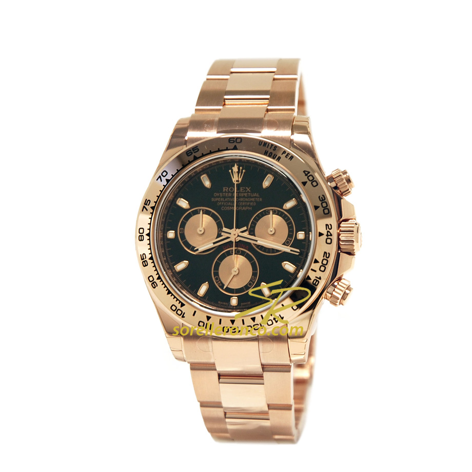 Daytona Chrono Oro Rosa 40mm Nero