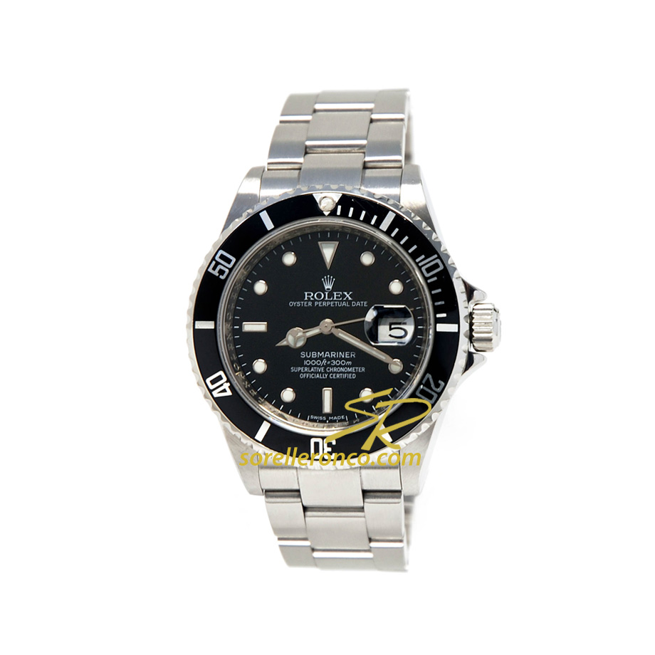Submariner Date 300m Ghiera Alluminio Nera - Usato
