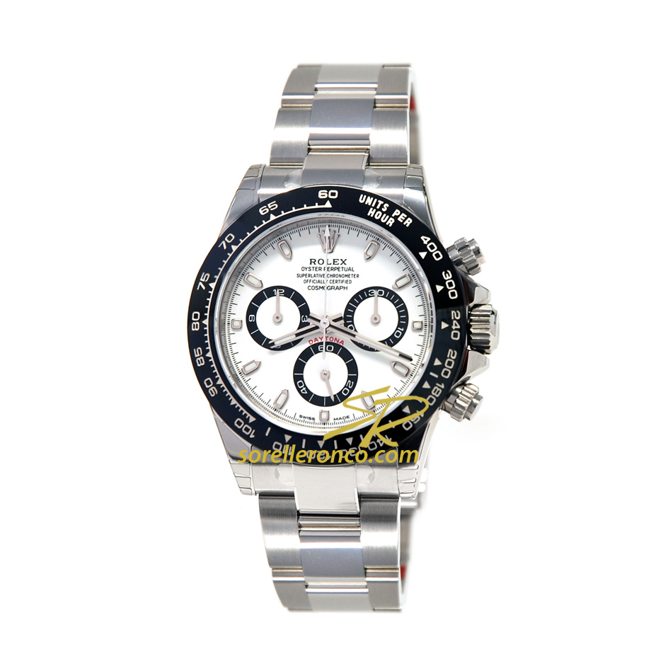 Daytona Acciaio Bianco Ghiera Cerachrom 40mm - Nuovo