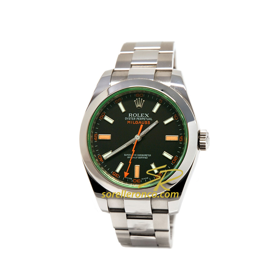 Milgauss Vetro Verde Quadrante Nero 40mm - Nuovo