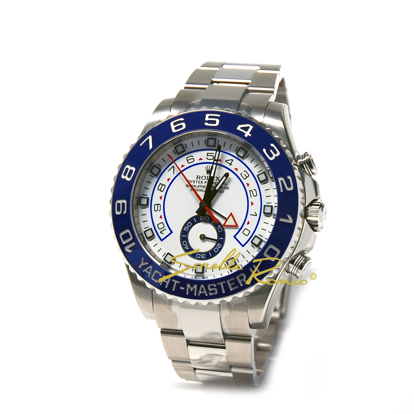 Yacht-Master II Acciaio Bianco Ghiera Blu 44mm - Nuovo