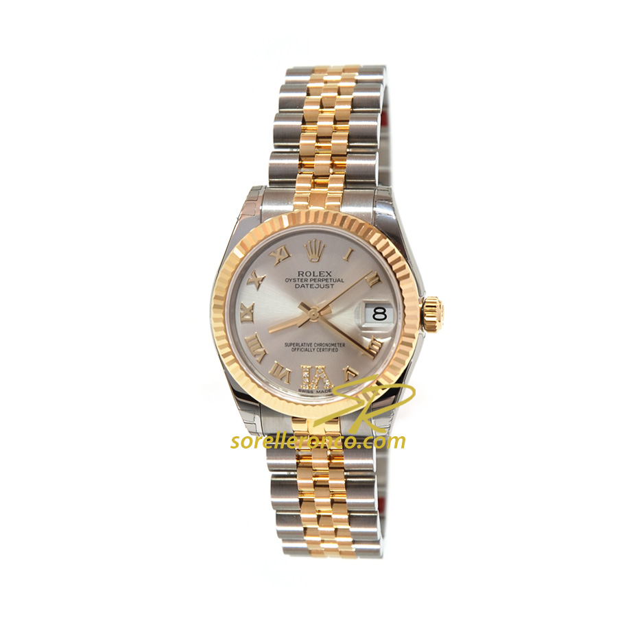 Datejust Silver Acciaio e Oro Giallo 31mm